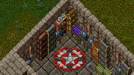 Storage furniture secured in a house