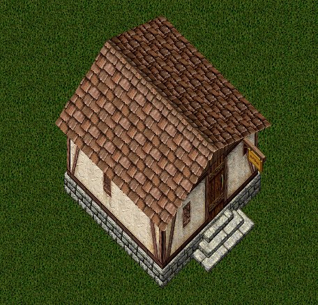 Small Plaster House, outside, facing east, stage 1