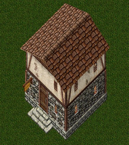 Small Plaster House, outside, facing south, stage 2