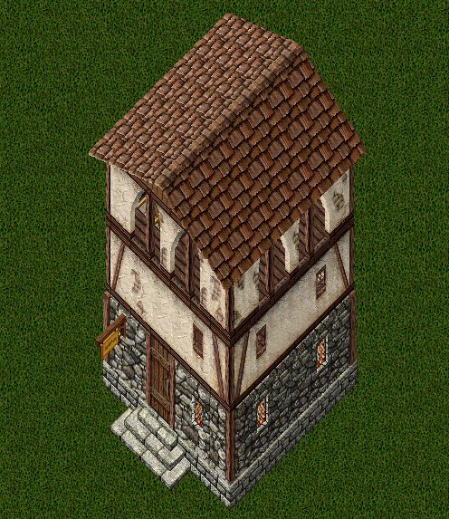 Small Plaster House, outside, facing south, stage 3