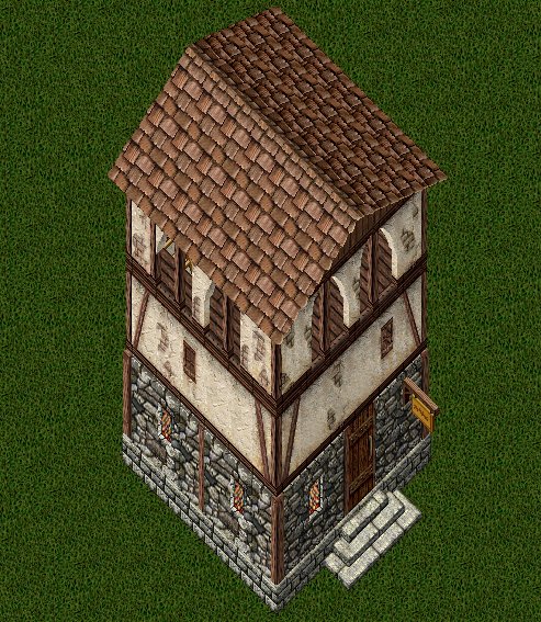 Small Plaster House, outside, facing east, stage 3