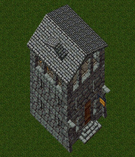 Volarian Stone House, outside, facing east, stage 3