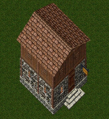 Small Wooden House, outside, facing east, stage 2
