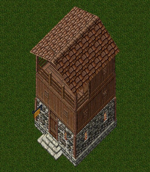 Small Wooden House, outside, facing south, stage 3
