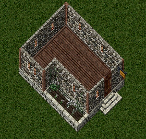Stone-and-Plaster Cottage, inside, stage 1