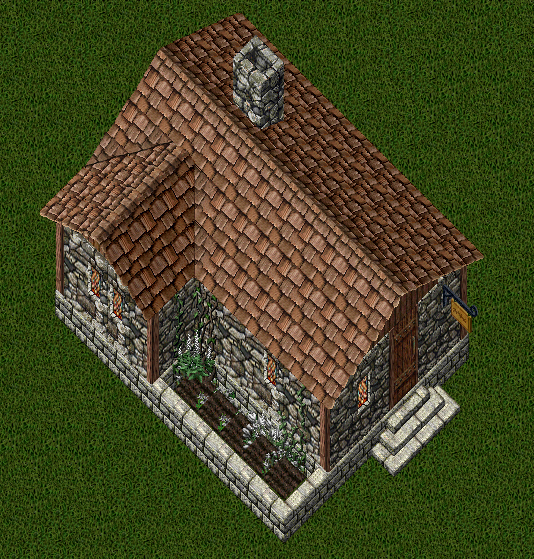 Stone-and-Plaster Cottage
