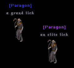 Paragon with overhead tag